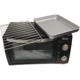 Ardes - AR6211B Elektrischer Kleinbackofen Fassungsvermögen 10 Liter Mit Innenbeleuchtung Regulierbarem Thermostat und Timer mit doppeltem Glas Automatischer Abschaltung - Mit Zubehörteilen