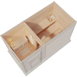 FinnTherm Gartensauna Außensauna Sauna Haus Azalia 2 Sitzbänke Wandstärke 40 mm