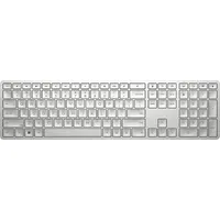 HP 970 Dual-Mode Wireless Keyboard silber, USB/Bluetooth, DE (3Z729AA#ABD)