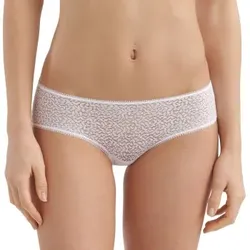 DKNY Modern Lace Trim Hipster Weiß Nylon Large Damen
