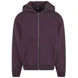 URBAN CLASSICS Fluffy Reißverschlusspullover Plum Purple L