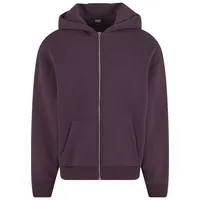 URBAN CLASSICS Fluffy Reißverschlusspullover Plum Purple L