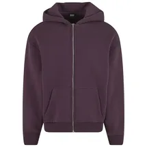 URBAN CLASSICS Fluffy Reißverschlusspullover Plum Purple L
