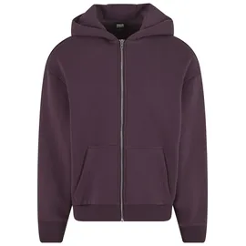 URBAN CLASSICS Fluffy Reißverschlusspullover Plum Purple L