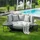 Home Deluxe Daybed Outdoor FLORIDA Sonnenliege 170 x 170 x 0 cm Grau