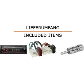JUST SOUND best choice for caraudio Autoradio Einbaupaket Pioneer MVH-S320BT passend für Nissan Micra K11 | Bluetooth USB