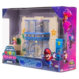 Super Mario Galaxy Movie Spielset Gateway Galaxy Diorama mit 3,8 cm großer Prinzessin Peach und Captain Toad Figur