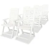 vidaXL Gartenstuhl 65,2 x 95,1 x 27,3 cm weiß 6 St.