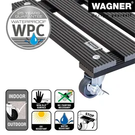 wagner® design yourself Pflanzenroller WPC GH 0520 Kunststoff anthrazit quadratisch 29,0 x 7,5 cm