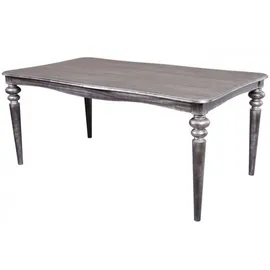 Casa Padrino Barock Esstisch Silber Anthrazit ausziehbar 180 - 230 cm - Tisch