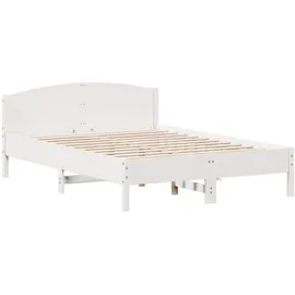 vidaXL Massivholzbett 120 x 200 cm Weiß