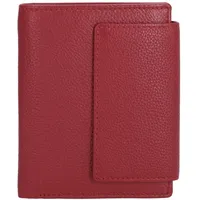 Kenorada Hochkantbörse Damen Amur Flap Wallet M | schicke Geldbörse für Damen | aus hochwertigem Echtleder | Münzfach mit Druckknopf | 8 Kartenfächer für Kreditkarten (rot)