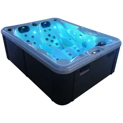 Tronitechnik® Outdoor Whirlpool, 2 Personen, aus Sanitäracryl, winterfest isoliert, Balboa Spa, Massagedüsen, Liegeplätze, LED, 620 Liter