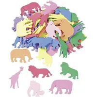 Brunnen CreaSoft Tiere Moosgummi 4-5 cm 60 Stück