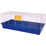 PETGARD Kleintierkäfig Hasen- & Meerschwein Nagerkäfig SAMMY 118,5x58,9x46cm Silber-Dunkelbl, SAMMY 118,5 x 58,9 x 46 cm Silber-Dunkelblau blau|silberfarben