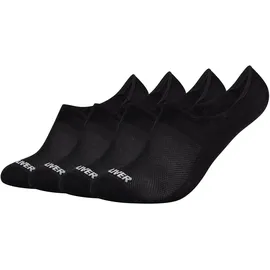 s.Oliver Füßlinge 4er Pack Schwarz 39-42