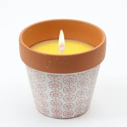 MARELIDA Duftkerze Citronella in Tontopf Terrakotta rosa