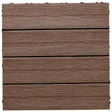 Outgarden Terrassenplatte WPC-Fliese Holzoptik Braun, WPC 40x40, Braun braun quadratisch | 40 cm x 40 cm