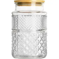 Belle Vous Vorratsglas mit Holzdeckel - 1l Keksdose Glas