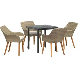 vidaXL Garten Essgruppe 5-tlg. Beige