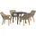 vidaXL Garten Essgruppe 5-tlg. Beige