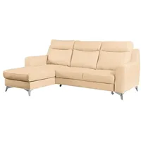 Ecksofa Gio Leder Beige