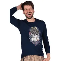 Almgwand 1928 Herren Shirt Seidlalm dunkelblau XL