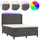 vidaXL Boxspringbett 140 x 200 cm Dunkelgrau