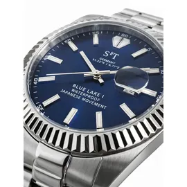 s&t design Analoguhr BLUE LAKE 1 blau