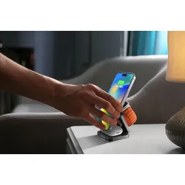 CubeNest S312 Pro Spacegrau kabelloses Magsafe-kompatibles Ladegerät 3in1 mit MagSafe Unterstützung