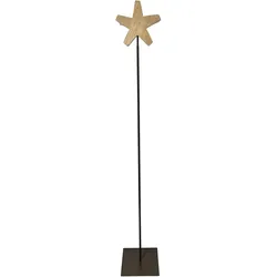 Holzstern auf Eisenständer Höhe 110cm