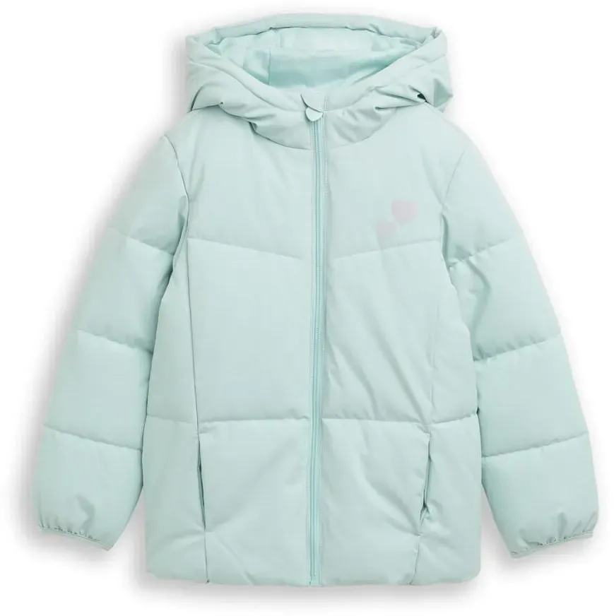 TOM TAILOR Mädchen Puffer-Jacke mit Kapuze, blau, Uni, Gr. 104/110