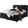 Atlantic Home Collection TILO Boxspringbett inklusive Topper (Härtegrad H2) und Stauraumfunktion beidseitig, schwarz, 200 x 200 cm