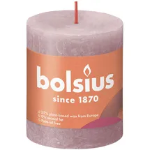 Bolsius Rustik-Kerze 80/68 mm rosa