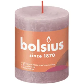 Bolsius Rustik-Kerze 80/68 mm rosa
