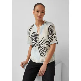 s.Oliver Festliche Chiffon-Bluse mit Plissee und Rüschen Creme/Mehrfarbig 36