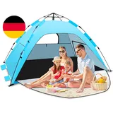 Strandmuschel Pop Up,Tonfarb Quick up Strandzelt,Automatische Instant Pop up Str