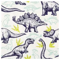 Home fashion Lunchservietten „Dinosaurs“, 33x33 cm, 3-lagig, Home Fashion®,