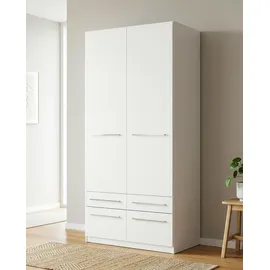 Priess Wäscheschrank Barcelona 94 x 193 x 54 cm Weiß