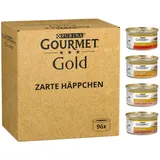 Purina Gourmet Gold Zarte Häppchen Katzennassfutter Sorten-Mix, 96x85g