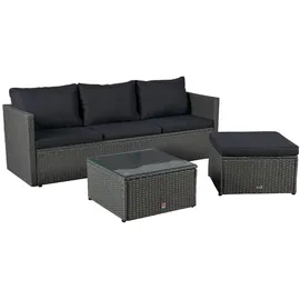 dasmöbelwerk Manila Loungeset grau/schwarz