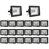 20pcs 30W SMD LED Strahler Fluter,Greenmigo IP65 Flutlicht Leuchtmittel Baustrahler Scheinwerfer Warmweiß Wandstrahler Außenstahler Leuchtmittel ...