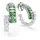 Swarovski Creolen Global Collection grün 5732264 rhodiniert