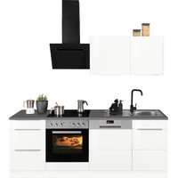 Kochstation Küchenzeile »KS-Brindisi«, mit E-Geräten, Breite 220 cm, weiß