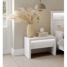 Home Affaire Nachtkonsole HOME AFFAIRE "Moivre", weiß, T:41cm, Sideboards, Nachtkonsole, inkl. LED-Beleuchtung