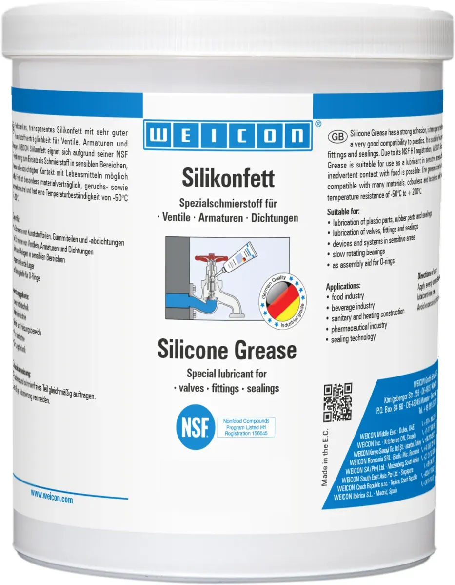 WEICON Silikonfett 1000g Lebensmittelecht