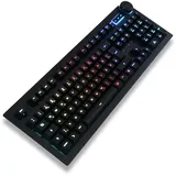 Das Keyboard 5QS Mechanische Tastatur QWERTZ DE Layout - 105 Tasten, Programmierbare Intelligente RGB-Beleuchtung, Full-NKRO, Gamma Zulu Schalter, Aluminium-Abdeckung, Handablage (DKPK5QSP0GZS0DEX)
