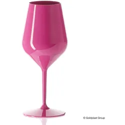 Gold Plast 6 Mehrweg Wein Cocktail Gläser Spritz pink rosa fuchsia Tritan 470ml Wiederverwendbar Kunststoff unzerbrechlich