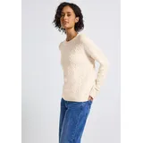 STREET ONE Damen, 3015494 Kuscheliger Strukturpullover, soft beige 38