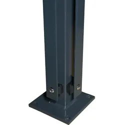 MR-Shop Eckpfosten anthrazit RAL 7016 mit Bodenplatte, Flacheisenleiste, Anthrazitgrau, 1.030 mm
